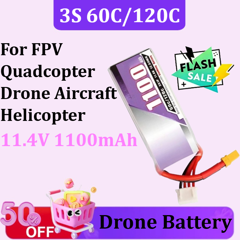 3S 1100mAh 60C/120C 11,4 V Lip - Drone Battery 3S reseña y precio