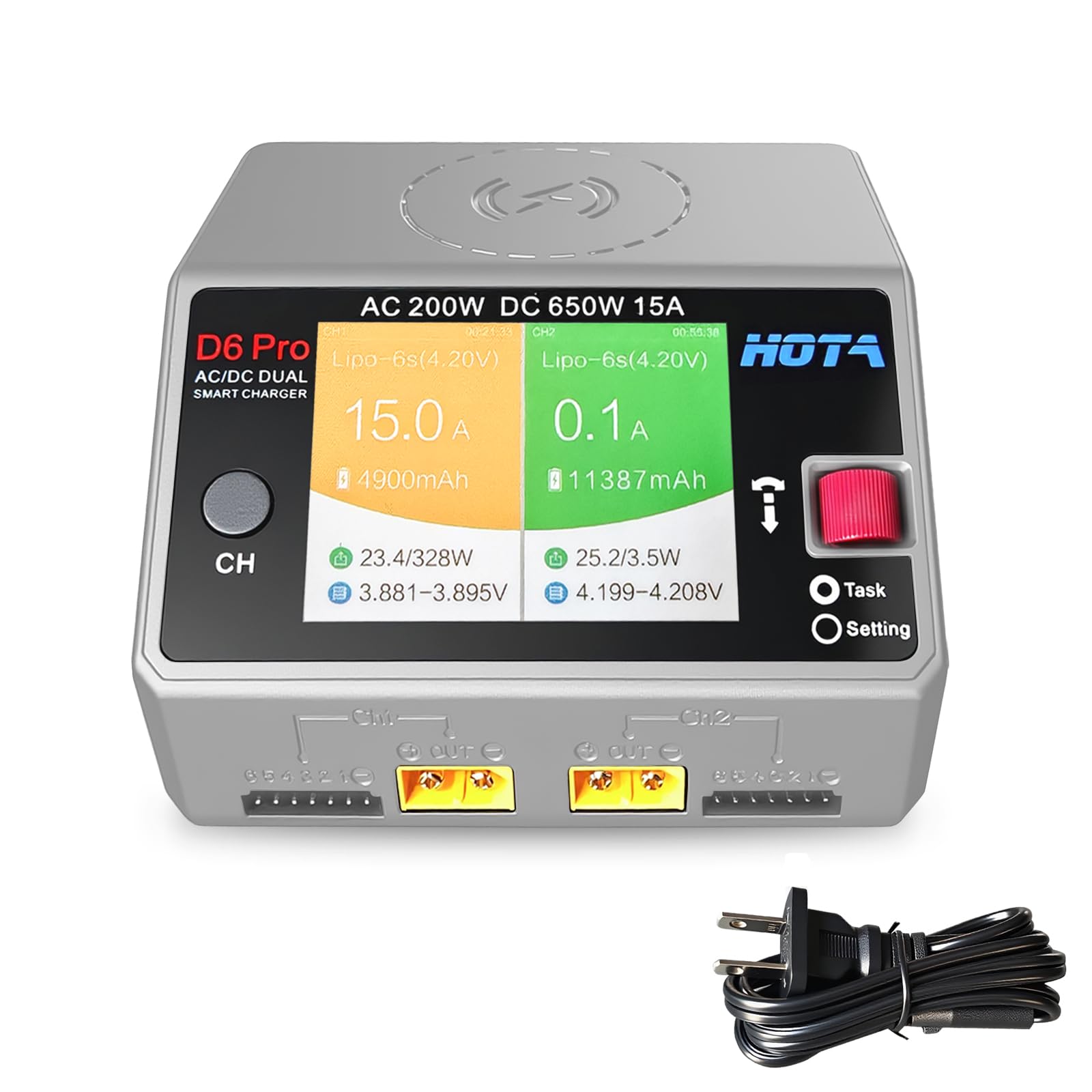 Nuevo HOTA D6 Pro gris AC 200w - Drone Battery Smart reseña y precio