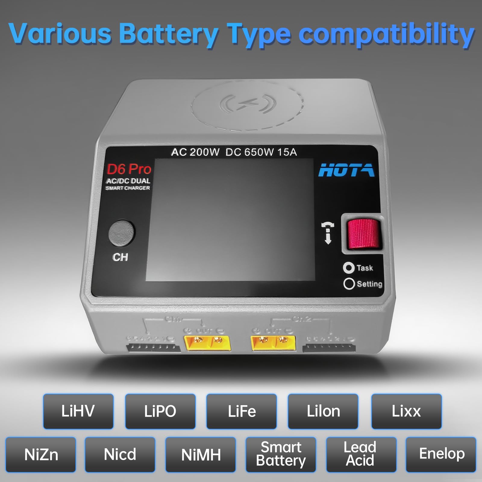 Nuevo HOTA D6 Pro gris AC 200w - Drone Battery Smart reseña y precio