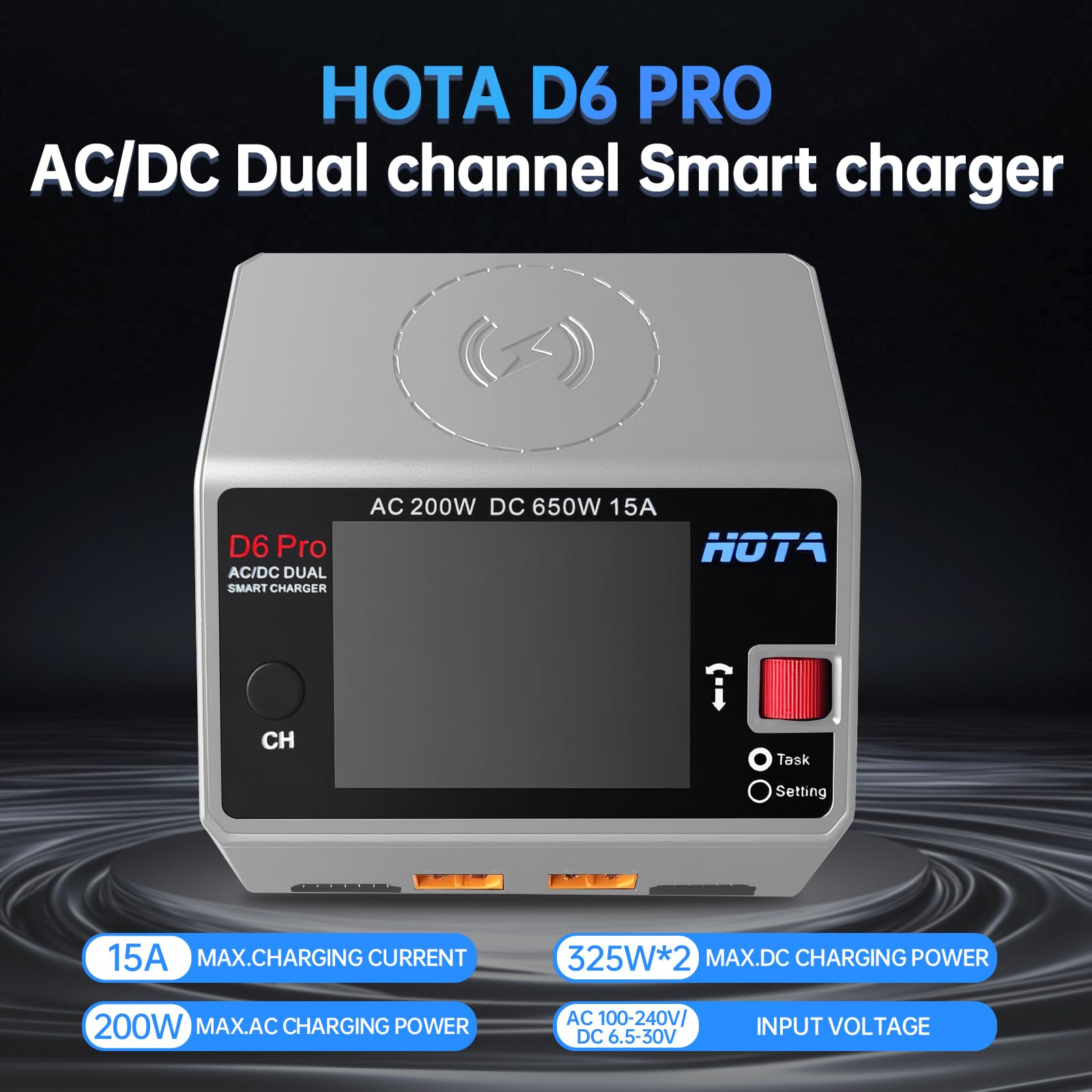 Nuevo HOTA D6 Pro gris AC 200w - Drone Battery Smart reseña y precio
